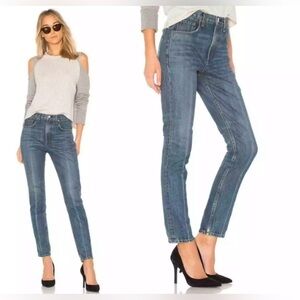 A618. RAG & BONE High Rise Skinny in Coopers Blue